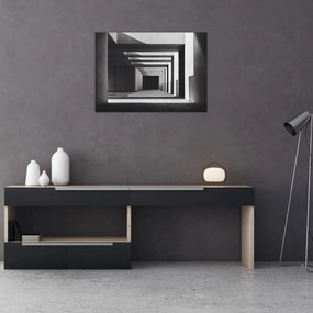 Tablou pe sticlă - Tunel Pătrat (70x50 cm)