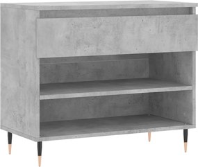 vidaXL Pantofar, gri beton, 70x36x60 cm, lemn prelucrat