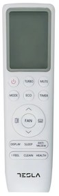 Aparat de aer conditionat invertor Tesla TT68TP21-2432IAW, 24000 BTU, A++/A+, 40 m², Wi-Fi, Turbo, Super silentios, 4 viteze, Autocuratare, Ionizator, Alb