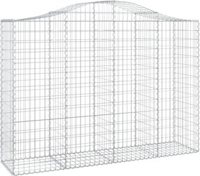 vidaXL Coș gabion arcuit, 200x50x140/160 cm, fier galvanizat