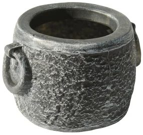 Ghiveci PE vintage, rotund, imitatie piatra, model STONE S