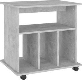 vidaXL Dulap cu roți, gri beton, 60x45x60 cm, PAL
