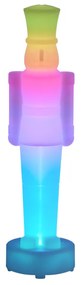 Lampă de masă albă cu LED, cu dimmer și reîncărcabilă RGBW-IC - Nutcracker