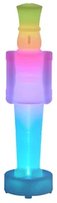 Lampă de masă albă cu LED, cu dimmer și reîncărcabilă RGBW-IC - Nutcracker