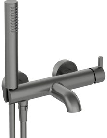 Baterie cada culoare titan cu para si furtun dus Deante Silia Titan mat