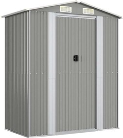 vidaXL Șopron de grădină, gri deschis, 192x1021x223 cm oțel galvanizat