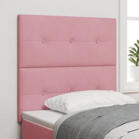 Tăblie LED vidaXL Roz 80 cm Catifea