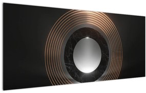 Tablou - Abstracție, luna peste apă (120x50 cm)