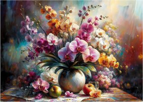 Tablou pe sticlă - Vas de flori II. (70x50 cm)