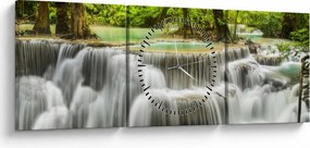 Tablou cu cascade (cu ceas) (90x30 cm)