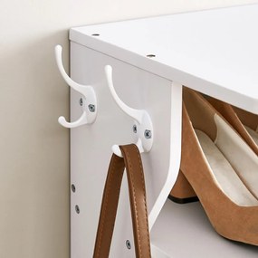 Vasagle Suport pantofi CINDY, 6 niveluri, 30x26.4x110.4cm, alb