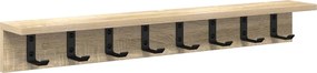 vidaXL Răcător de paltoane montat pe perete Pe perete Stejar Sonoma