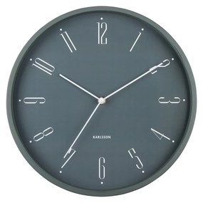 Karlsson 5988GR ceas de perete design, gri,diametru 30 cm