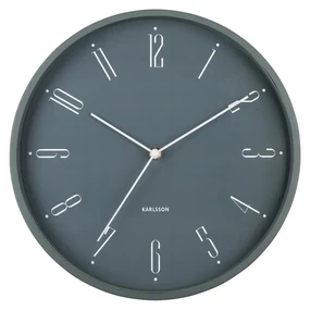 Karlsson 5988GR ceas de perete design, gri,diametru 30 cm