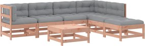 vidaXL Set mobilier de grădină cu perne, 7 piese, lemn masiv douglas