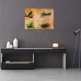 Tablou pe sticlă - Ierburi (70x50 cm)