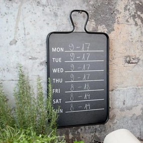 Panou decorativ din metal "Weekdays", H70 cm