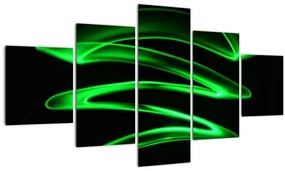 Tablou - valuri neon (125x70 cm), în 40 de alte dimensiuni noi