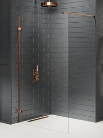 New Trendy Avexa Copper Brushed perete cabină de duș walk-in 120 cm EXK-7149