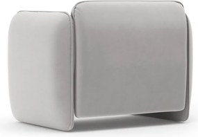 Fotoliu gri deschis cu tapițerie din catifea Georgia – Micadoni