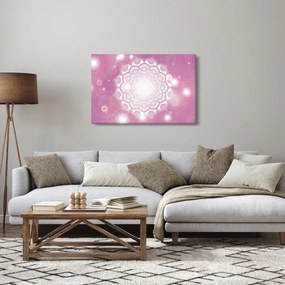 Tablou - Mandala pe fundal roz (90x60 cm)