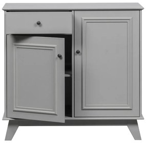 Comodă pentru copii gri deschis joasă din lemn de pin 98x93 cm Lily – WOOOD