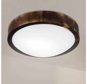 Brilagi - Plafonieră CARVALHO SLIM SMOKEY 1xE27/60W/230V, stejar, Ø 27,5 cm