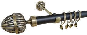 Galerie simpla ODEON /25 - negru/aur antic (Alege marime: 180 cm)