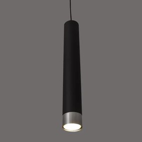 Lustră LED pe cablu TUBA 3xGU10/4,8W/230V negru/crom lucios