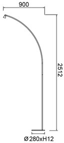 Lampa de podea LED stil minimalist AFRICA