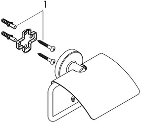 Porthartie WC Hansgrohe, Logis Universal, cu aparatoare