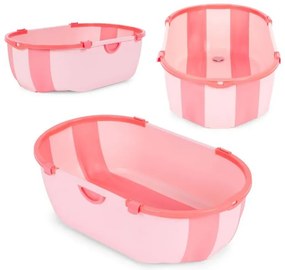 Cada de baie pliabilă din silicon pentru copii - roz