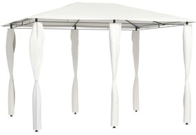 vidaXL Pavilion cu huse pentru stâlpi, crem, 3x4x2,6 m, 160 g/m²