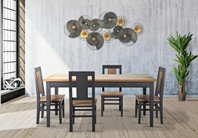 Set 2 scaune dining din MDF si lemn de brad, 44 x 44 x 96 cm, Male Mauro Ferreti