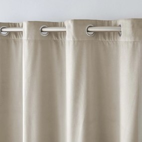 Draperie bej termoizolantă din catifea 140x260 cm Polarchic – douceur d'intérieur
