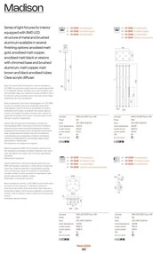 Lustră LED pe cablu MADISON Redo 01-2044 LED/4W/230V cupru