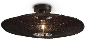 Plafoniera eco din iuta Iguazu L disc 55cm, negru