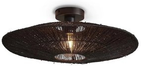 Plafoniera eco din iuta Iguazu L disc 55cm, negru