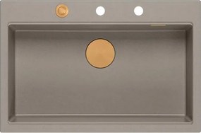 Statie de lucru incastrata Quadron Marc bej - cupru 76x50 cm