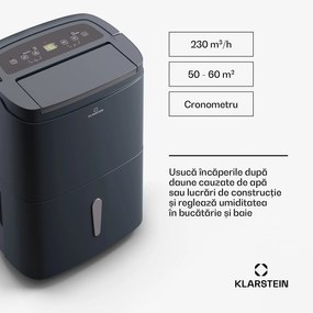 Klarstein DryFy Pro Connect Smart, Dezumidificator de aer, WiFi, Compresie, 30l/zi, 50-60m²