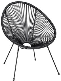 Fotoliu de grădină din ratan artificial Bonami Selection Avocado, negru
