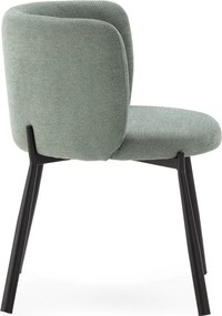 Set de scaune de sufragerie verde mentă 2 buc. tapițat Ginny – MOME