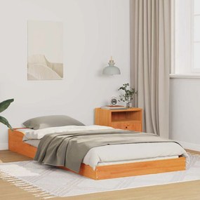 vidaXL Cadru de pat Maro ceruit 80 x 220 cm Lemn masiv de pin