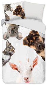 Lenjerie de pat pentru copii din bumbac pentru pat de o persoană, extinsă 140x220 cm Semmie – Good Morning