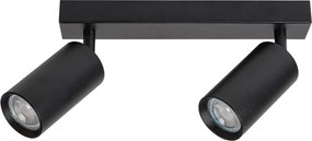 Aplica de perete / tavan cu 2 spoturi directionabile design modern SOLO negru