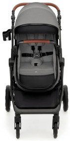 Cărucior de copii combinat 3 în 1 KINDERKRAFT ESME Moonlight grey + scaun auto MINK PRO