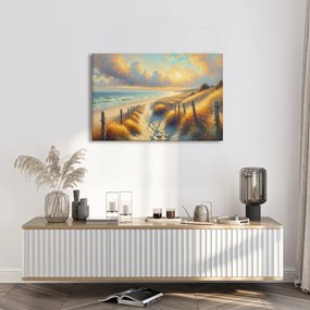 Tablou drum printre dune spre mare