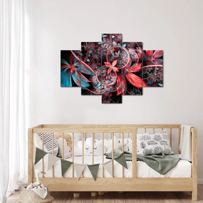 Tablou abstract cu flori exotice (150x105 cm)