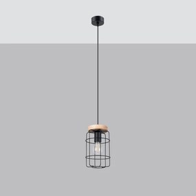 Lustră pe cablu Sollux SL.1263 GOTTO 1xE27/15W/230V negru