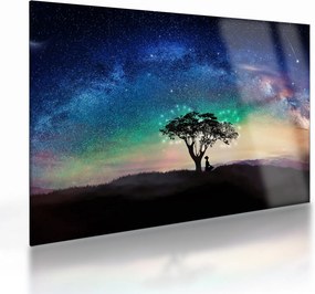 Tablou pe sticlă - Relaxare sub stele (70x50 cm)